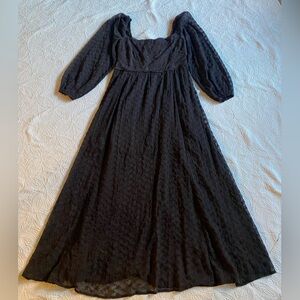 Free People Black Textured Dress